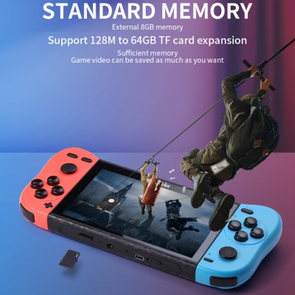 X50 5.1 inch Screen Handheld Retro Game Console 8G Memory with 6000+ Games - Image 5