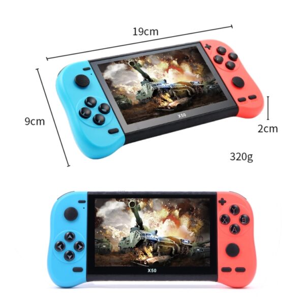 X50 5.1 inch Screen Handheld Retro Game Console 8G Memory with 6000+ Games - Image 6