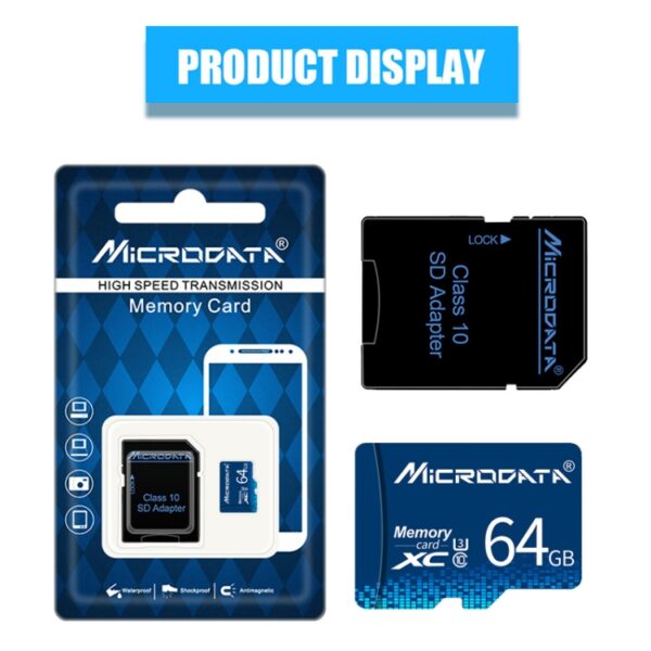 MICRODATA 64GB U3 Blue TF(Micro SD) Memory Card - Image 5