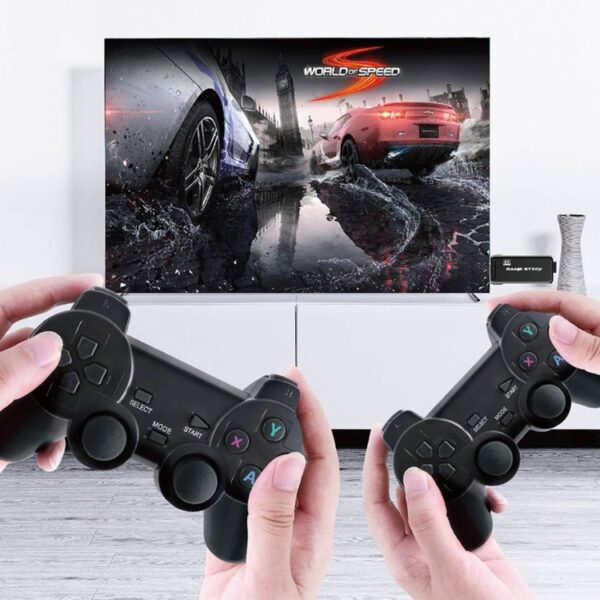 PS3000 64GB 4K Retro Game Stick with 2 Wireless Gamepads 10000+ Games Pre-installed - Image 3