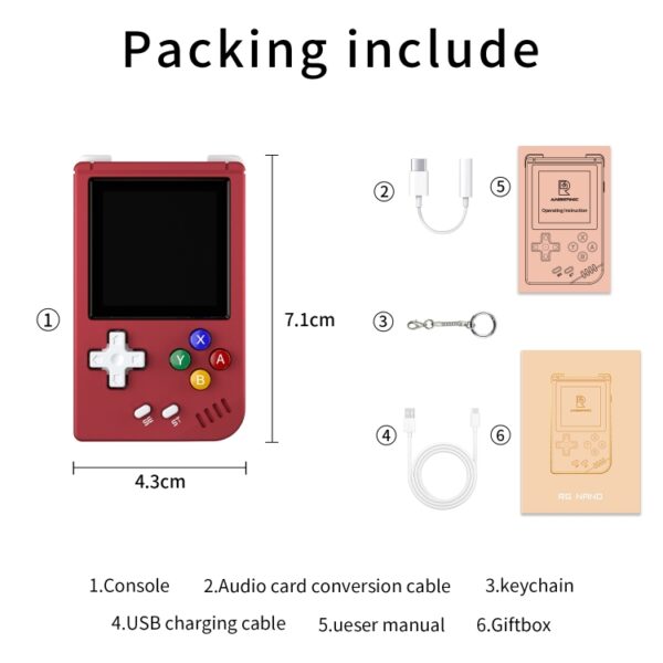 ANBERNIC RG Nano  1.54-Inch IPS Linux System Classic Pocket Retro Game Console - Image 4